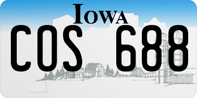IA license plate COS688