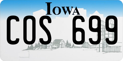 IA license plate COS699