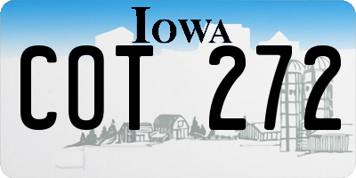 IA license plate COT272
