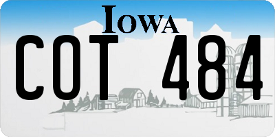 IA license plate COT484
