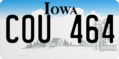 IA license plate COU464