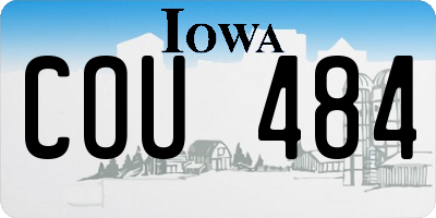 IA license plate COU484