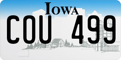 IA license plate COU499