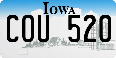 IA license plate COU520