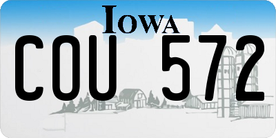 IA license plate COU572