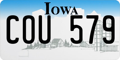 IA license plate COU579