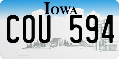IA license plate COU594