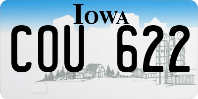 IA license plate COU622