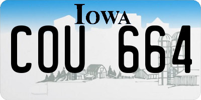 IA license plate COU664