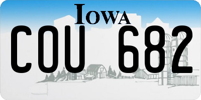IA license plate COU682