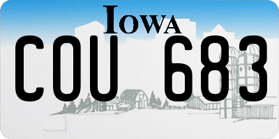 IA license plate COU683