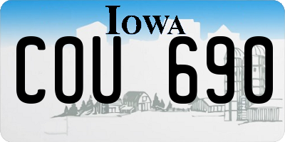 IA license plate COU690