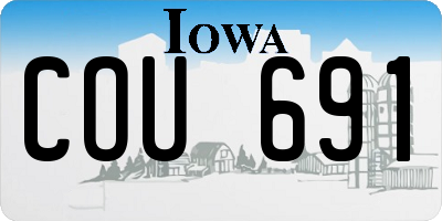 IA license plate COU691