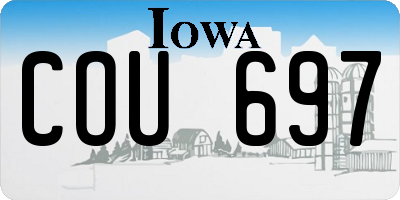 IA license plate COU697