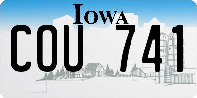 IA license plate COU741