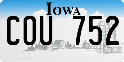 IA license plate COU752