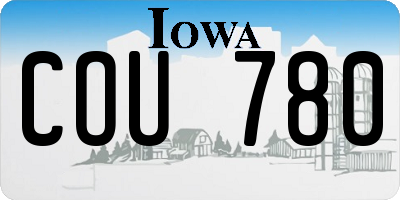 IA license plate COU780