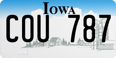 IA license plate COU787