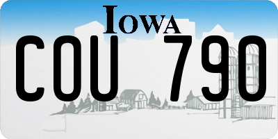IA license plate COU790