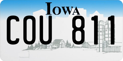 IA license plate COU811