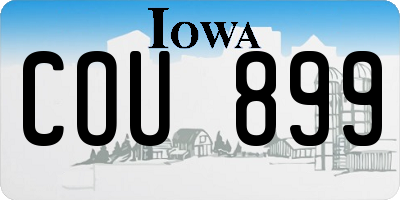 IA license plate COU899