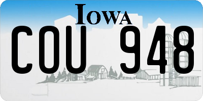 IA license plate COU948