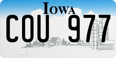 IA license plate COU977