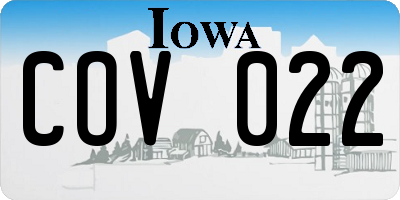 IA license plate COV022