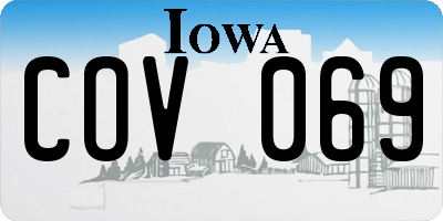 IA license plate COV069