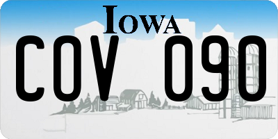 IA license plate COV090