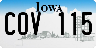 IA license plate COV115