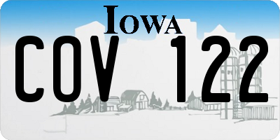 IA license plate COV122