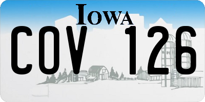 IA license plate COV126