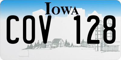 IA license plate COV128