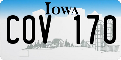 IA license plate COV170