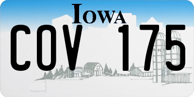IA license plate COV175