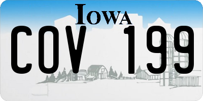 IA license plate COV199