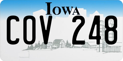 IA license plate COV248