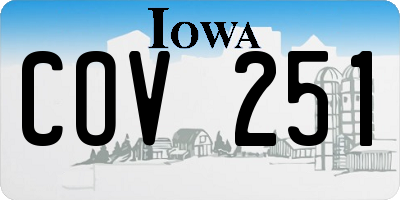 IA license plate COV251