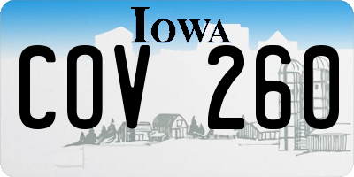 IA license plate COV260