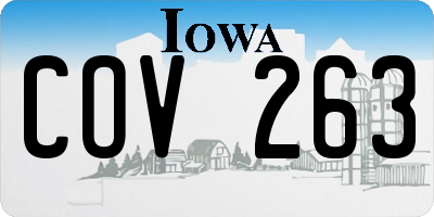 IA license plate COV263