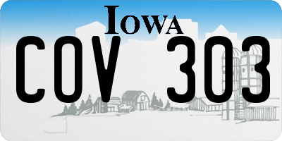 IA license plate COV303