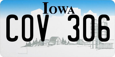 IA license plate COV306