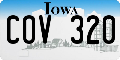 IA license plate COV320