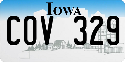 IA license plate COV329