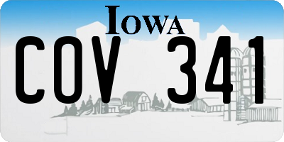 IA license plate COV341