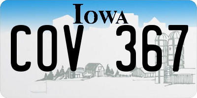 IA license plate COV367