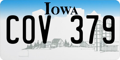IA license plate COV379