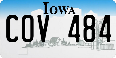 IA license plate COV484