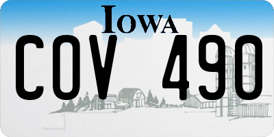 IA license plate COV490